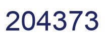 Number 204373 blue image