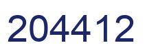 Number 204412 blue image