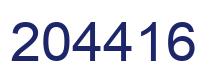 Number 204416 blue image