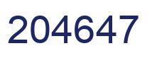 Number 204647 blue image