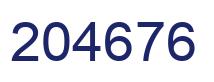 Number 204676 blue image