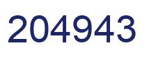 Number 204943 blue image