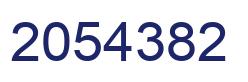 Number 2054382 blue image