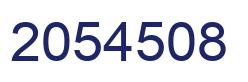 Number 2054508 blue image