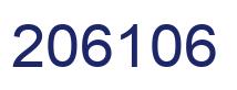 Number 206106 blue image