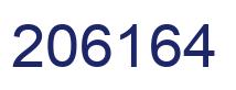 Number 206164 blue image