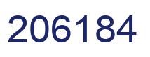 Number 206184 blue image