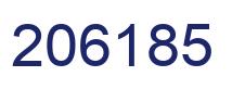 Number 206185 blue image