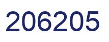 Number 206205 blue image