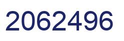 Number 2062496 blue image