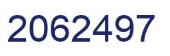 Number 2062497 blue image