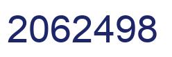 Number 2062498 blue image