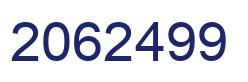 Number 2062499 blue image