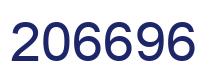 Number 206696 blue image
