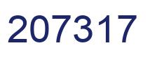 Number 207317 blue image