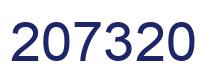 Number 207320 blue image