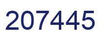 Number 207445 blue image