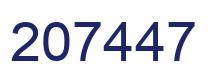 Number 207447 blue image