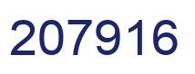 Number 207916 blue image