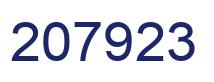 Number 207923 blue image