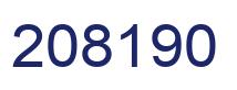 Number 208190 blue image
