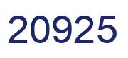 Number 20925 blue image