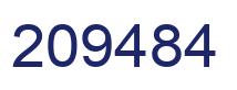 Number 209484 blue image