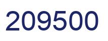 Number 209500 blue image
