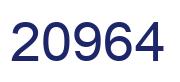 Number 20964 blue image