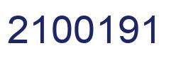 Número 2100191 imagen azul