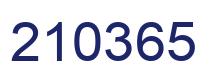 Number 210365 blue image