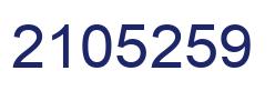 Number 2105259 blue image