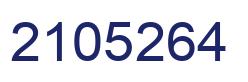 Number 2105264 blue image
