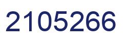 Number 2105266 blue image