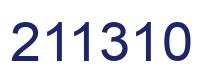 Number 211310 blue image