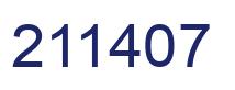 Number 211407 blue image