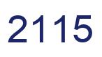 Number 2115 blue image