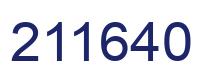 Number 211640 blue image