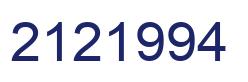 Number 2121994 blue image