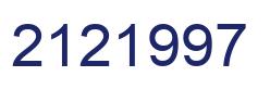 Number 2121997 blue image