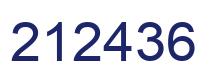 Number 212436 blue image