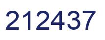Number 212437 blue image