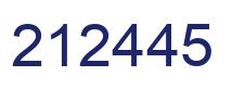 Number 212445 blue image