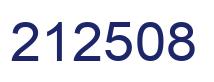 Number 212508 blue image