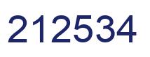 Number 212534 blue image