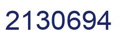 Number 2130694 blue image