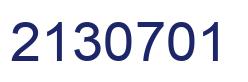 Number 2130701 blue image