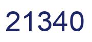 Number 21340 blue image