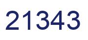 Number 21343 blue image