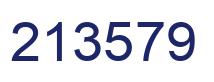 Number 213579 blue image